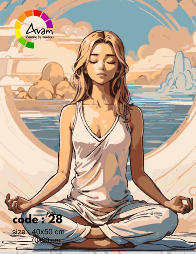 پک نقاشی با اعداد مدل مدیتیشن کد AV_ 028